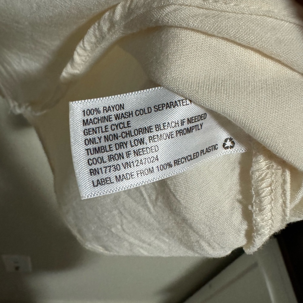 Universal Thread Ruffle Shoulder Blouse Cream - image 3